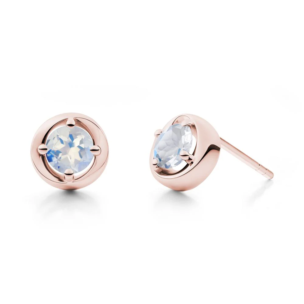 Swirl Moonstone Stud Earrings - Image 9