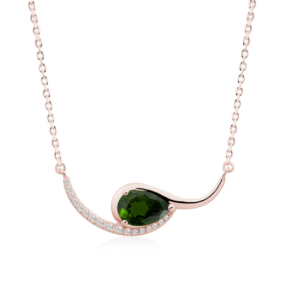 Swirl Pear Shaped Diopside Necklace - Image 8
