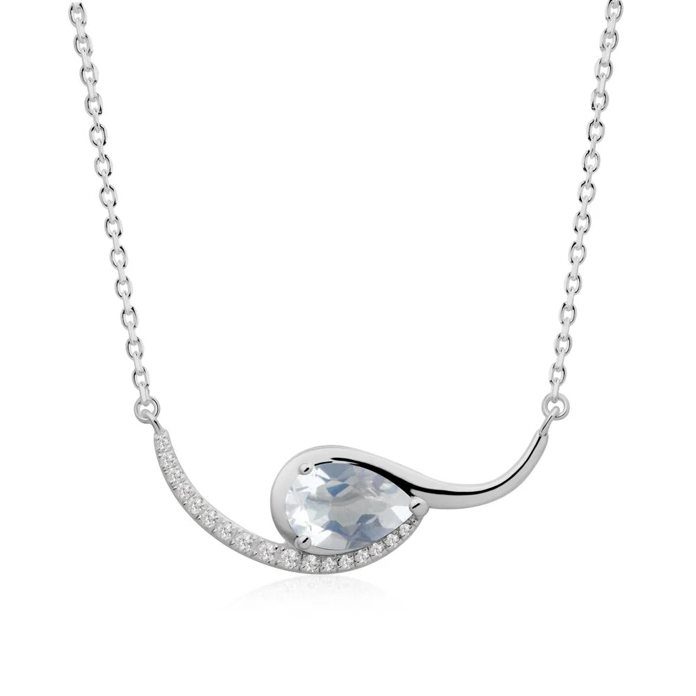 Swirl Pear Shaped Moonstone Necklace - Image 5