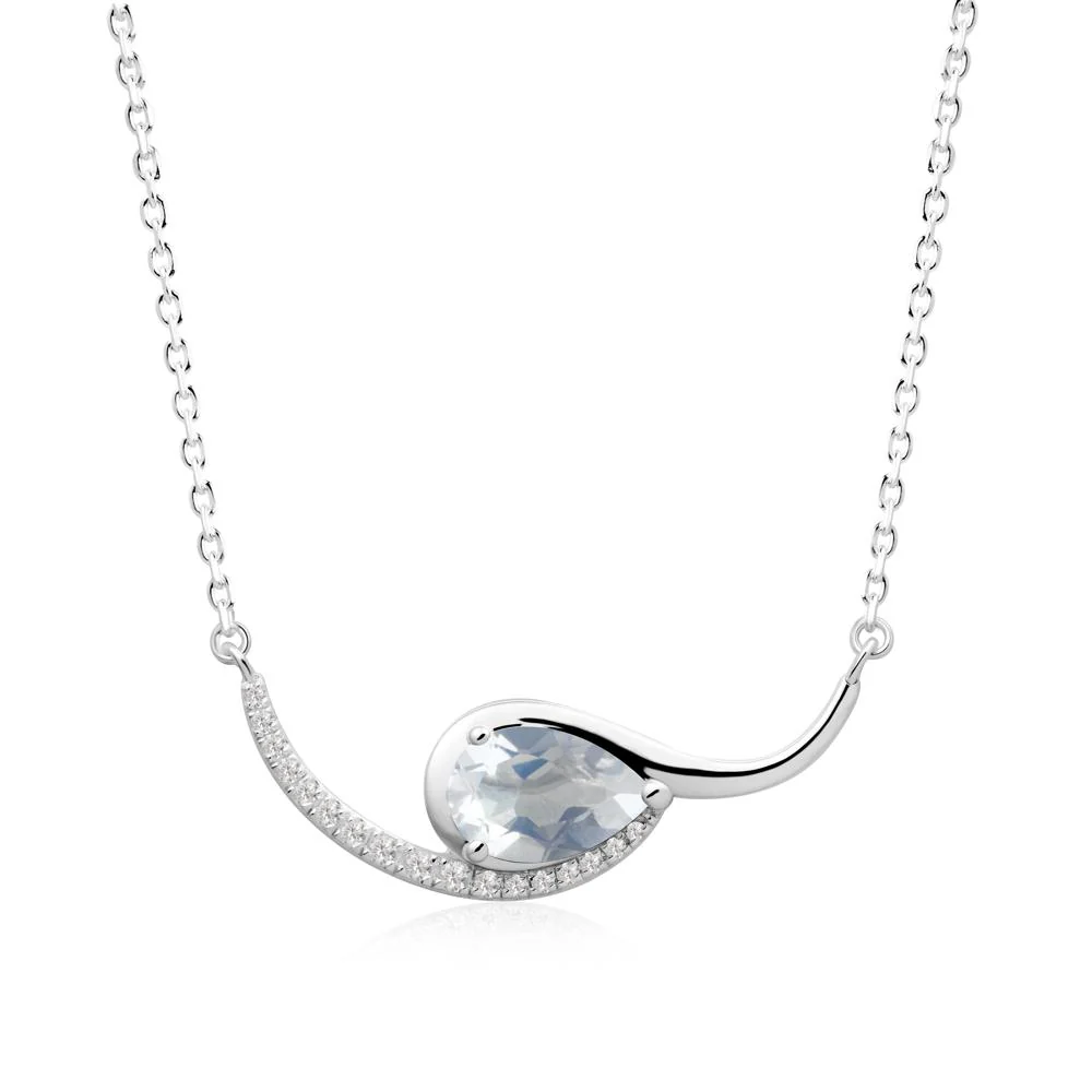 Swirl Pear Shaped Moonstone Necklace - Image 8