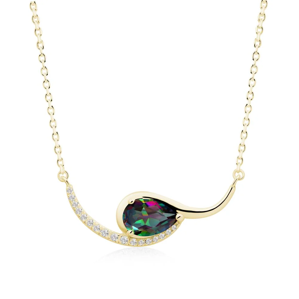 Swirl Pear Shaped Mystic Topaz Necklace - Image 2