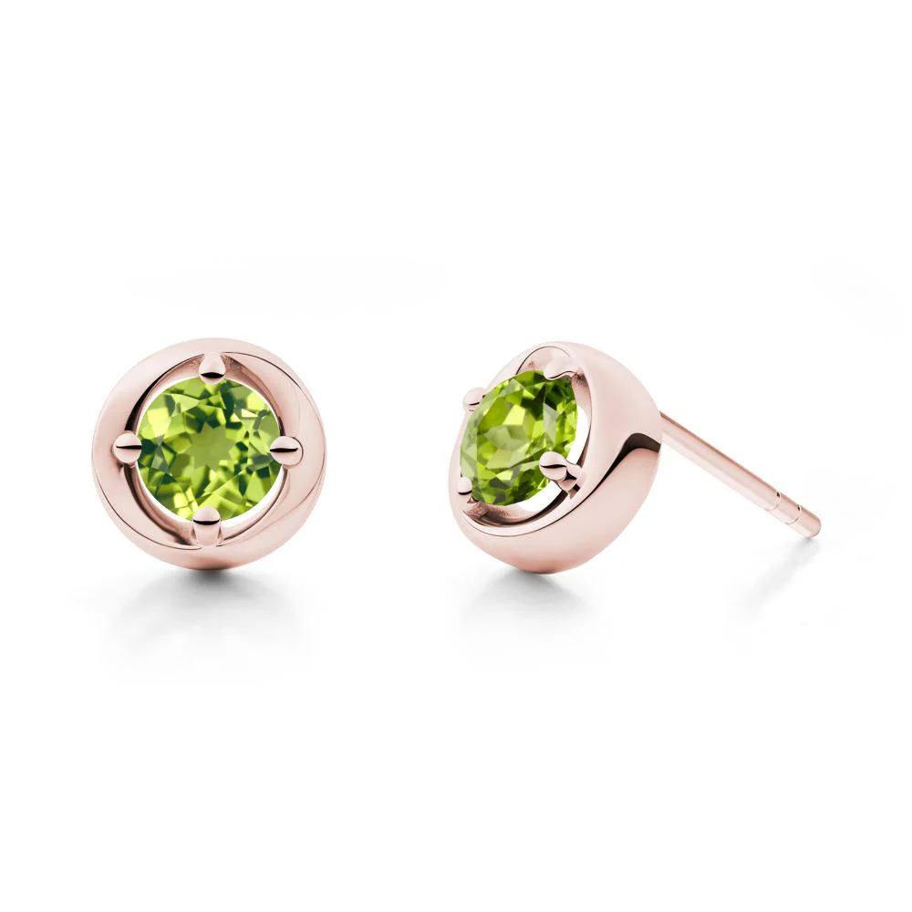 Swirl Peridot Stud Earrings - Image 5