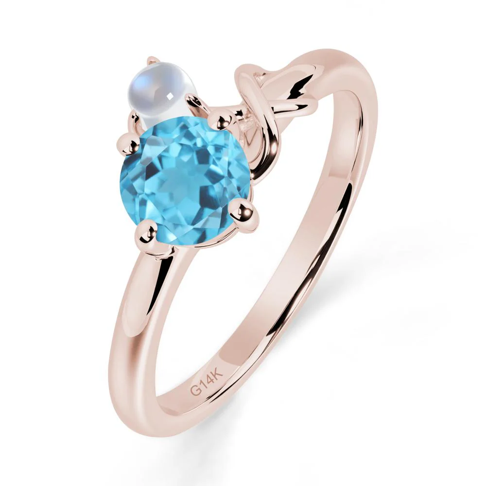 Swiss Blue Topaz Infinity Symbol Ring