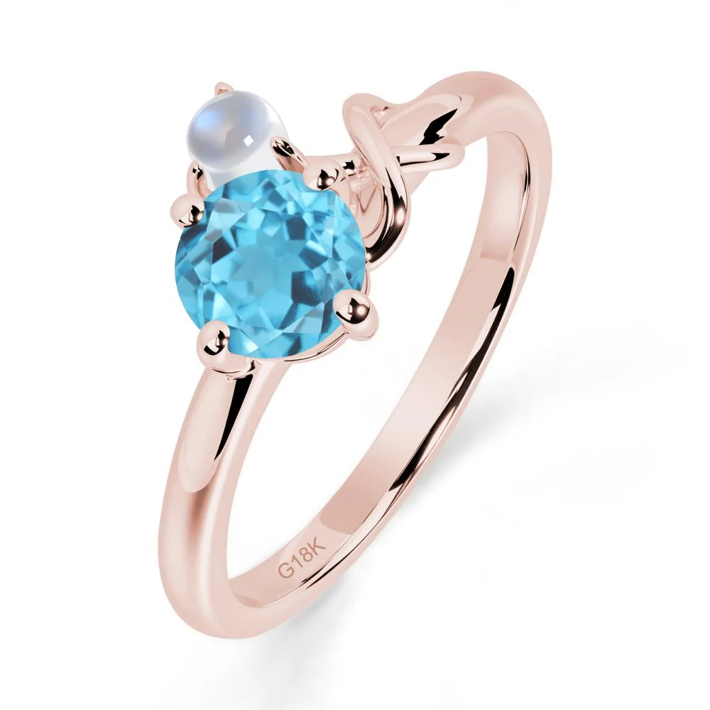 Swiss Blue Topaz Infinity Symbol Ring - Image 6