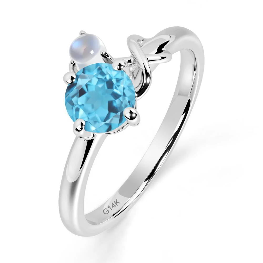 Swiss Blue Topaz Infinity Symbol Ring - Image 8