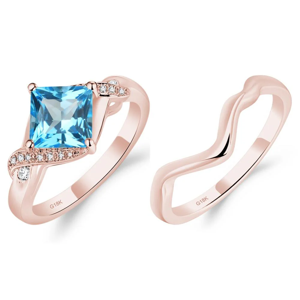 Swiss Blue Topaz Twisted Promise Ring - Image 21