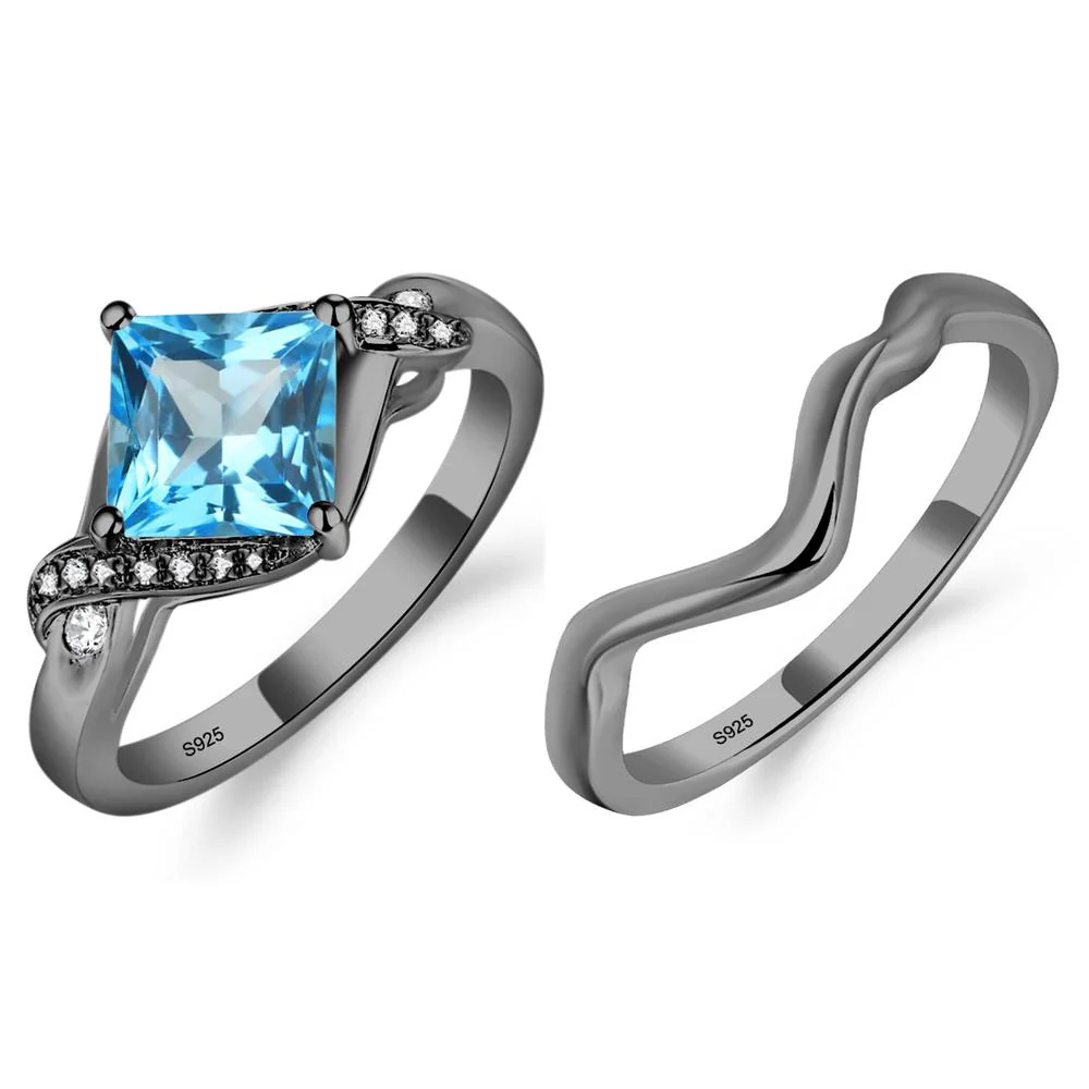 Swiss Blue Topaz Twisted Promise Ring - Image 27