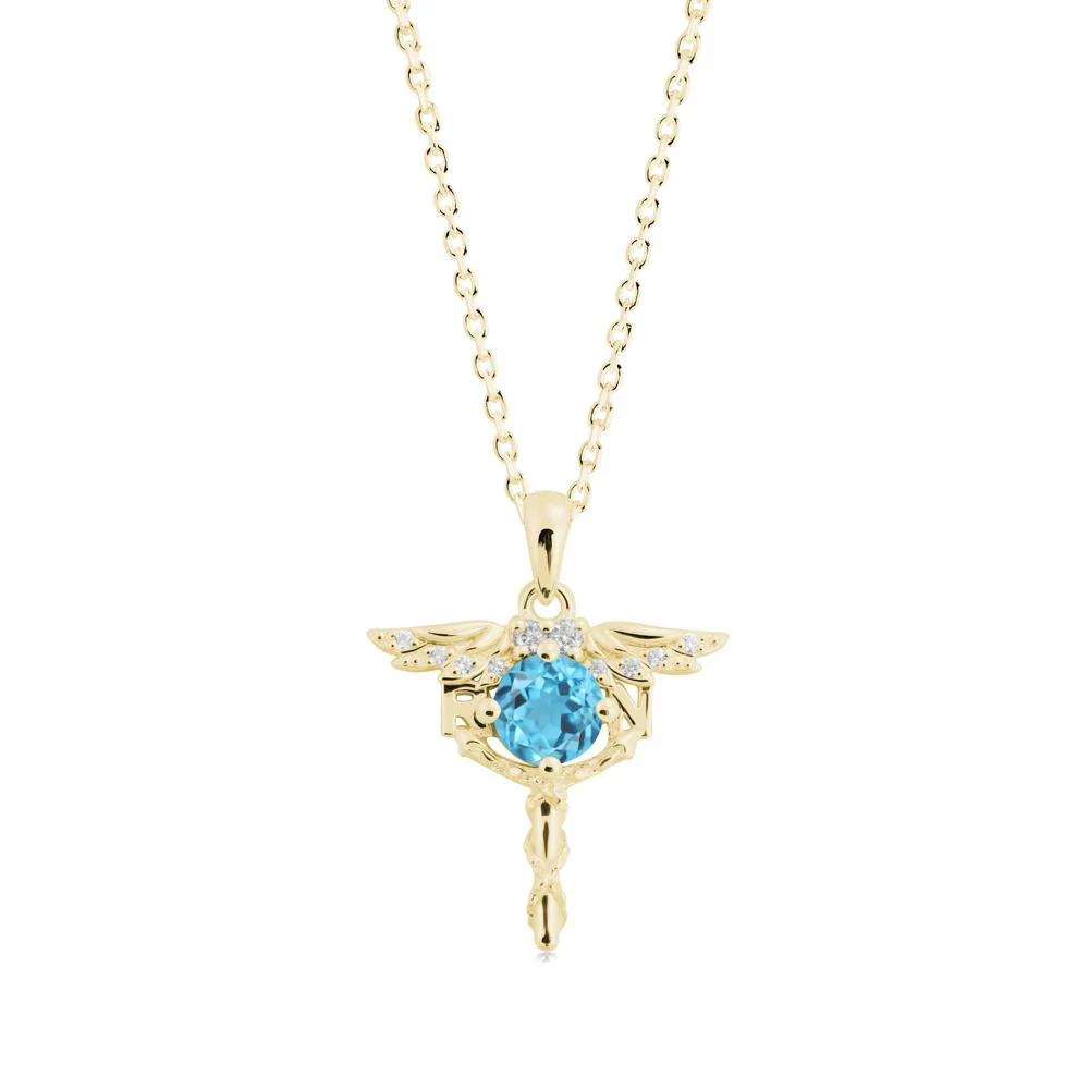 Swiss Blue Topaz Registered Nurse Necklace - Image 7