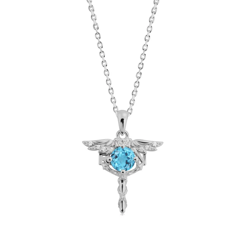 Swiss Blue Topaz Registered Nurse Necklace - Image 9