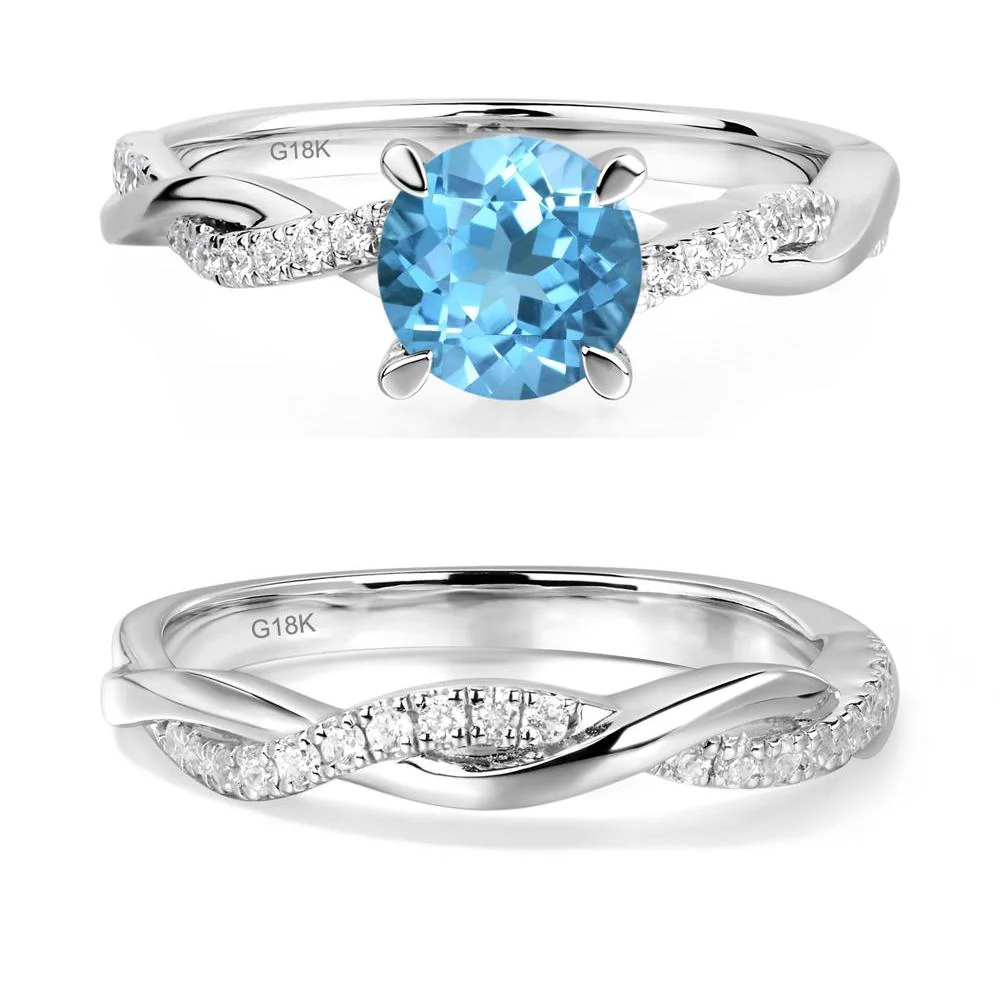 Swiss Blue Topaz Twist Ring - Image 19