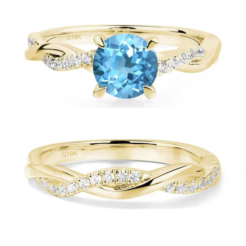 Swiss Blue Topaz Twist Ring - Image 21