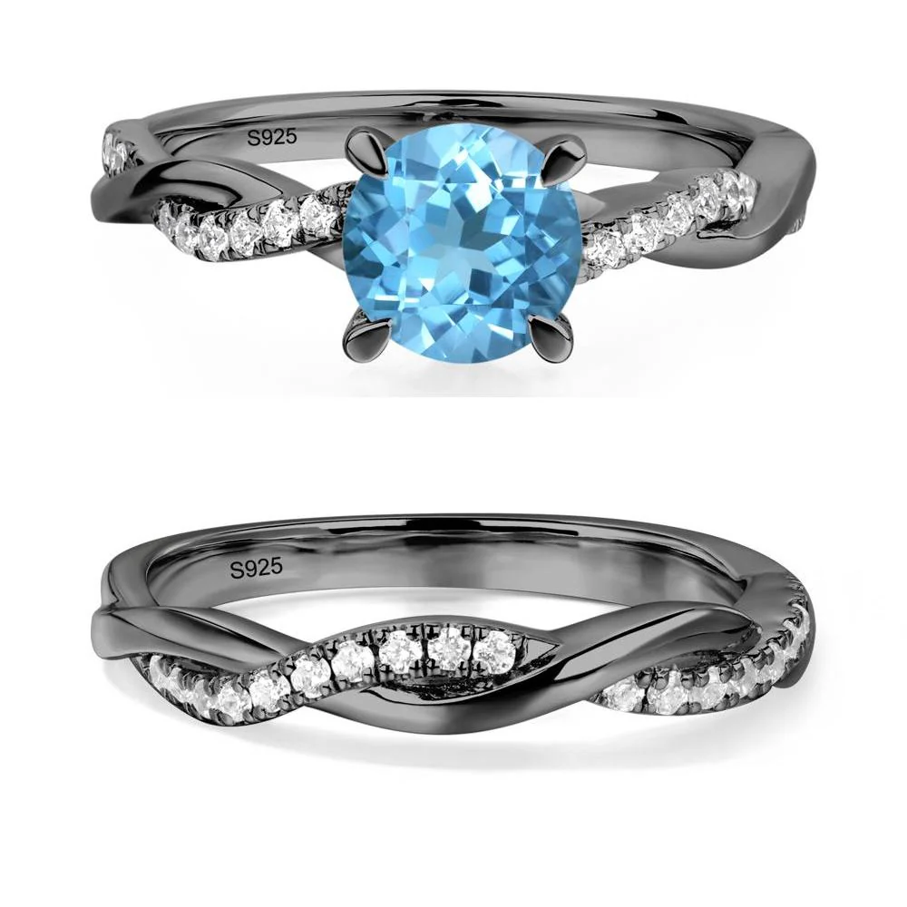 Swiss Blue Topaz Twist Ring - Image 23