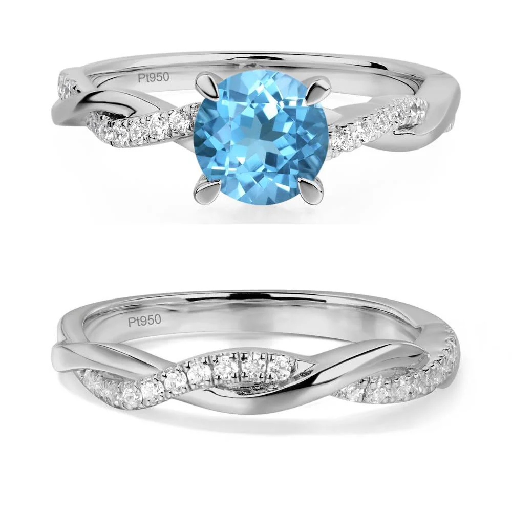 Swiss Blue Topaz Twist Ring - Image 25