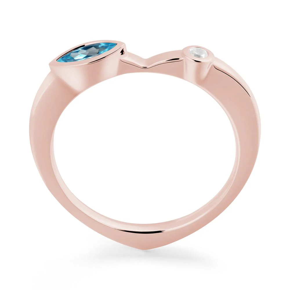 Swiss Blue Topaz Ring with Hidden Heart Design - Image 7