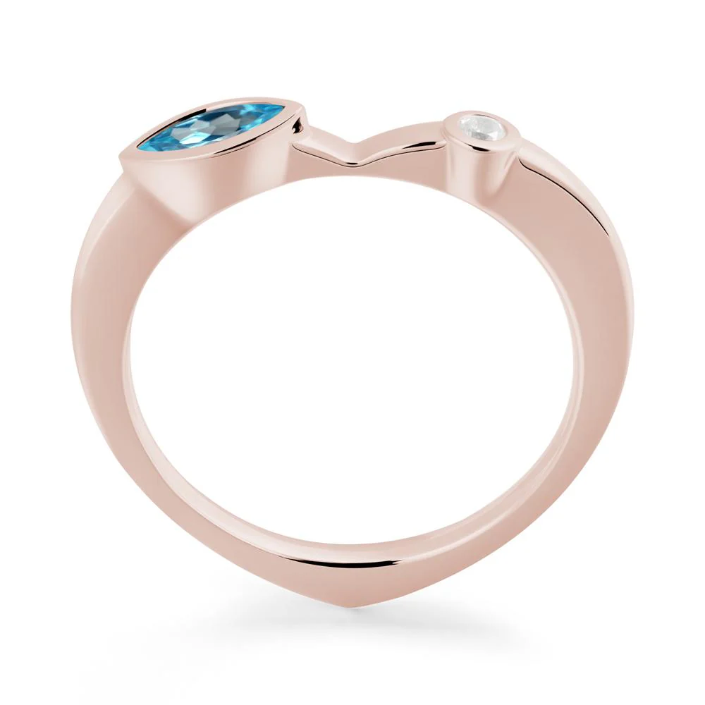 Swiss Blue Topaz Ring with Hidden Heart Design - Image 9
