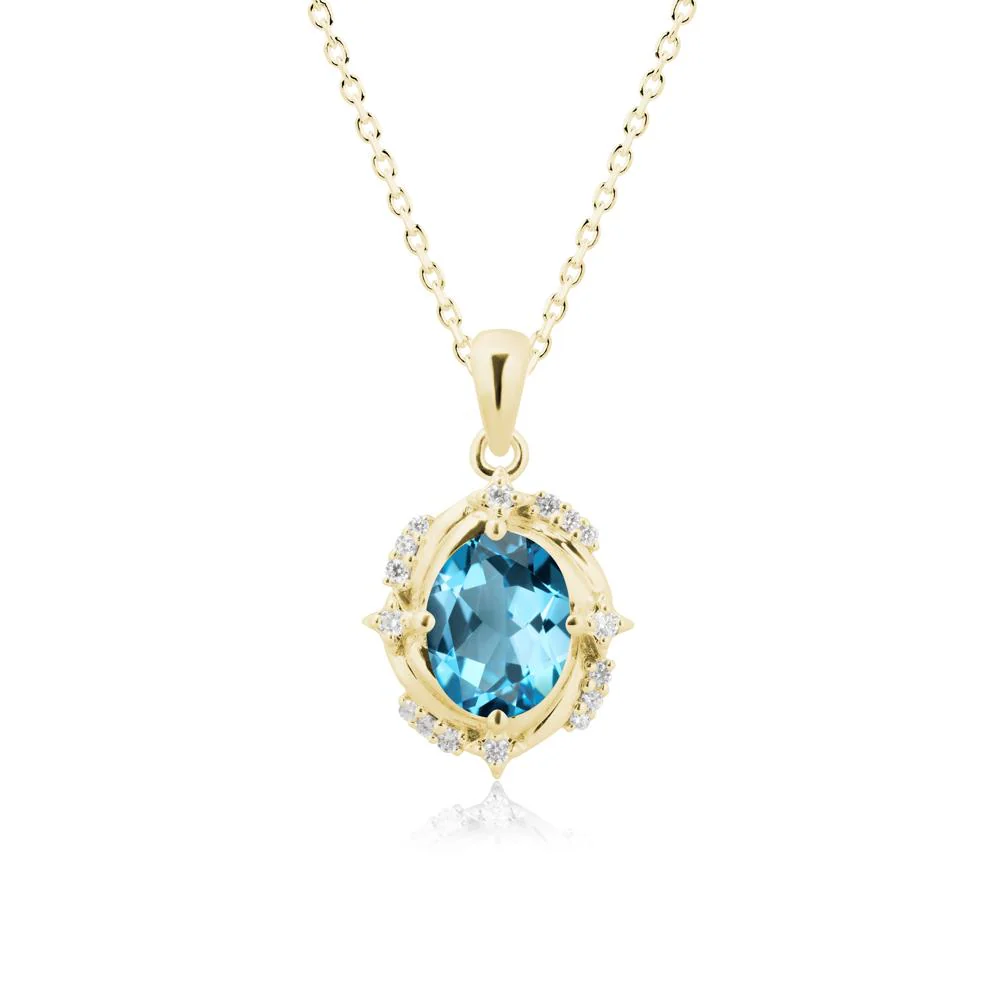 Swiss Blue Topaz Shooting Star Necklace - Image 7