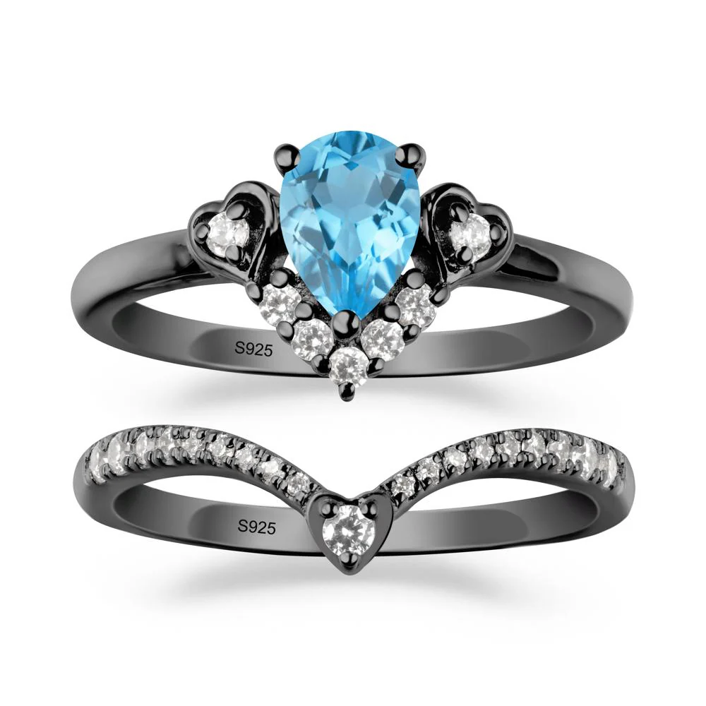 Swiss Blue Topaz Tiara Ring Set - Image 7