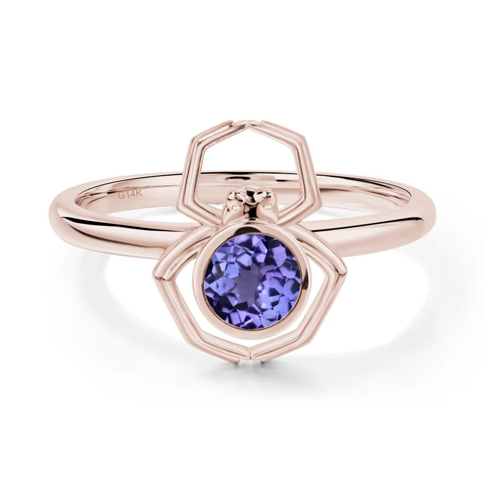 Tanzanite Bezel Set Spider Ring - Image 7