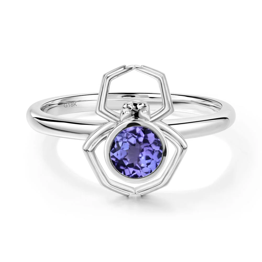 Tanzanite Bezel Set Spider Ring - Image 8