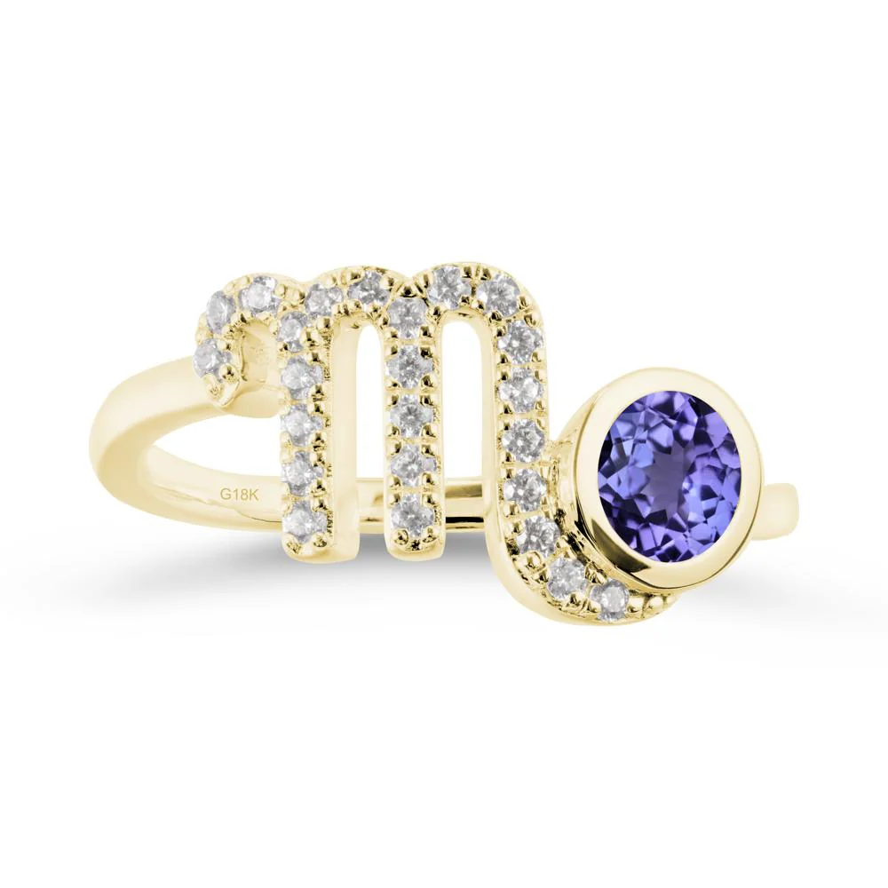 Tanzanite Bypass Scorpio Zodiac Ring-Resourceful & Brave - Image 6