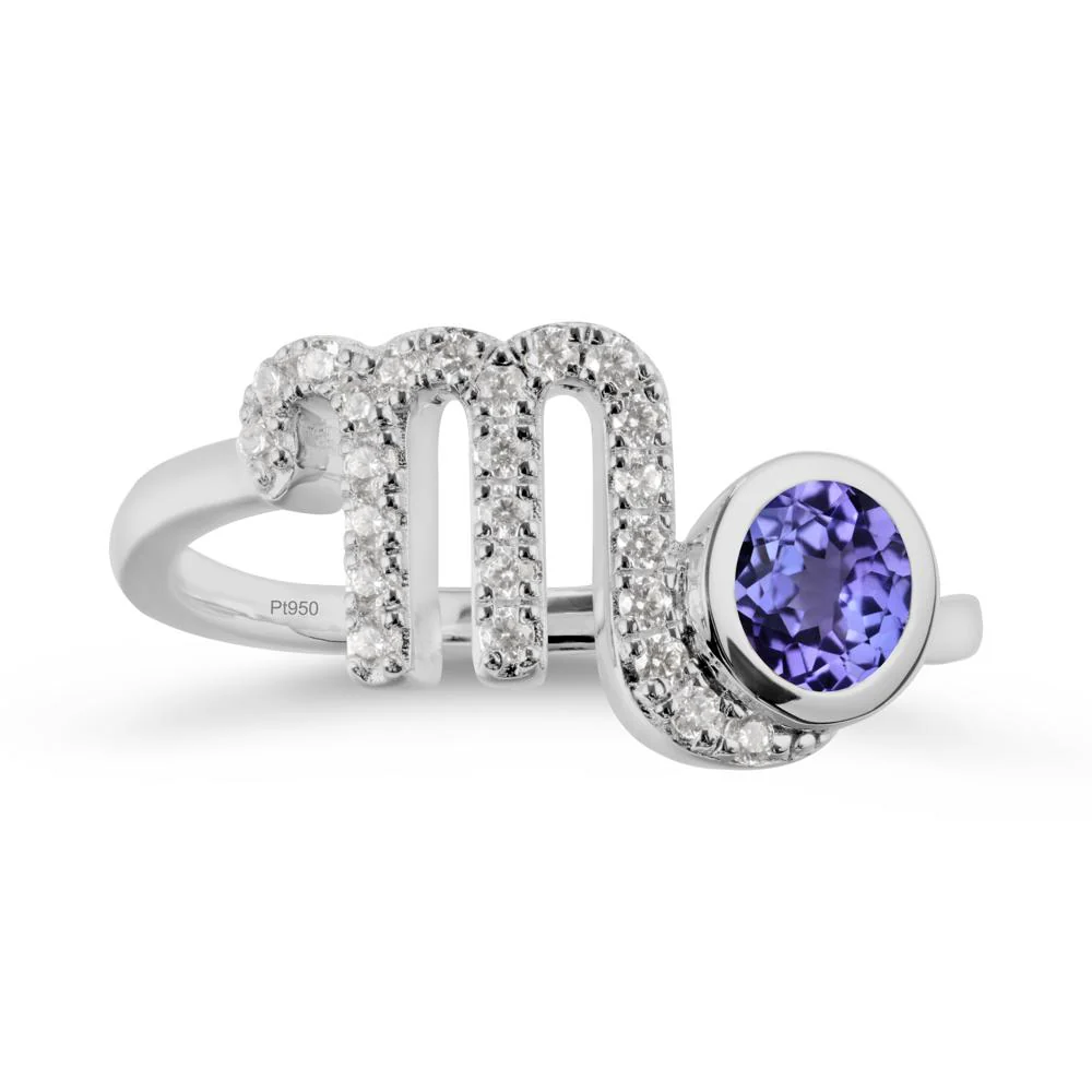 Tanzanite Bypass Scorpio Zodiac Ring-Resourceful & Brave - Image 8