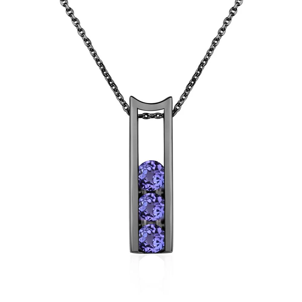 Tanzanite Three Stone Necklace - Image 3