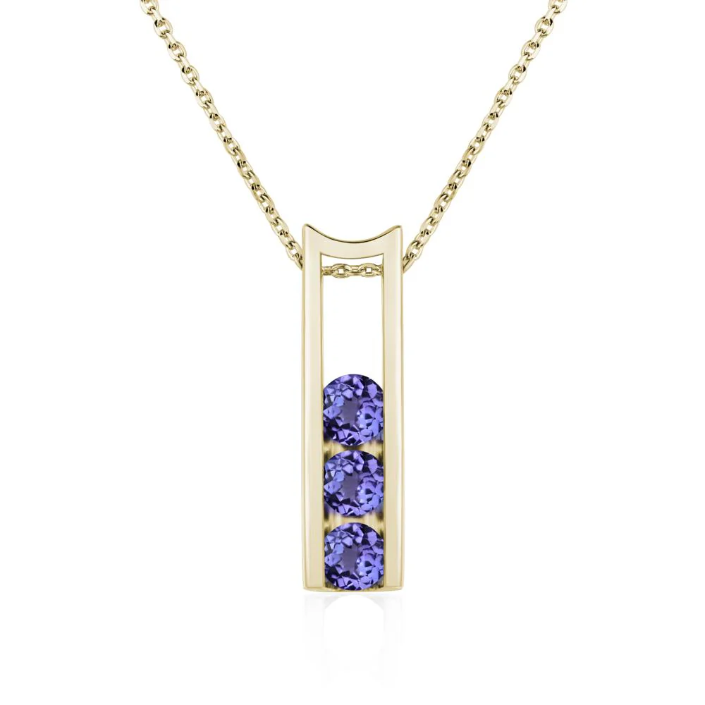 Tanzanite Three Stone Necklace - Image 5