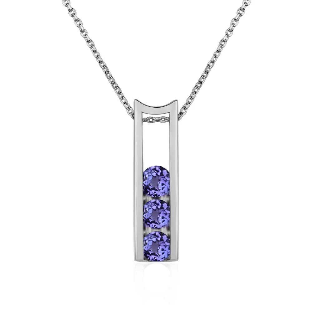 Tanzanite Three Stone Necklace - Image 6