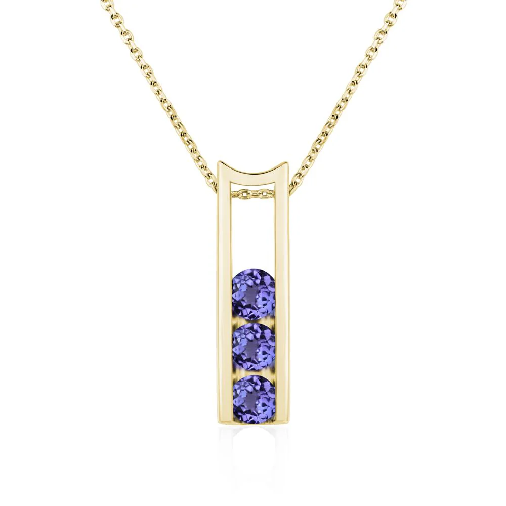 Tanzanite Three Stone Necklace - Image 8