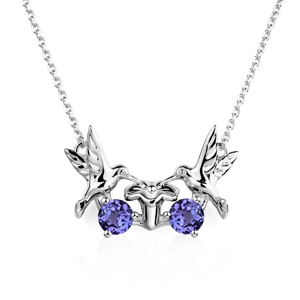 Tanzanite Two Stone Hummingbird Necklace - Image 7