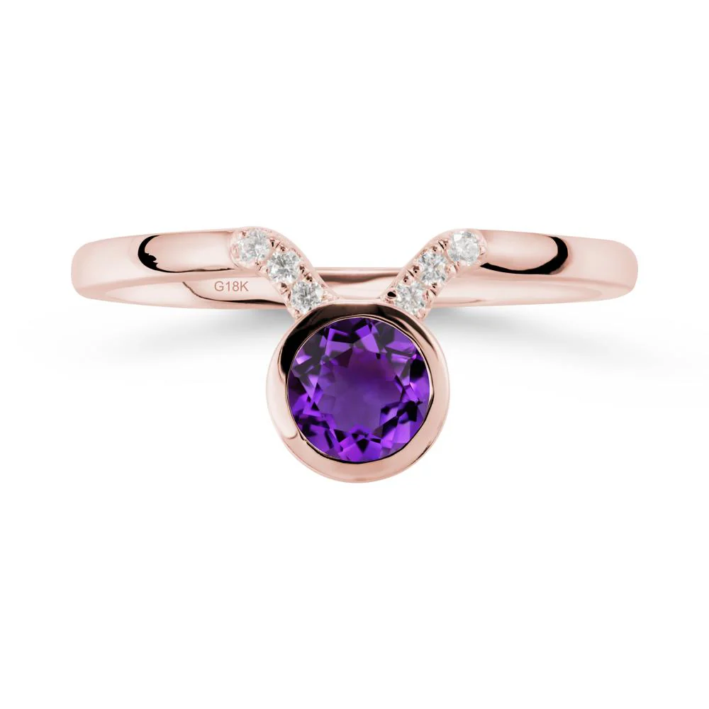 Taurus Zodiac Amethyst Ring - Image 5