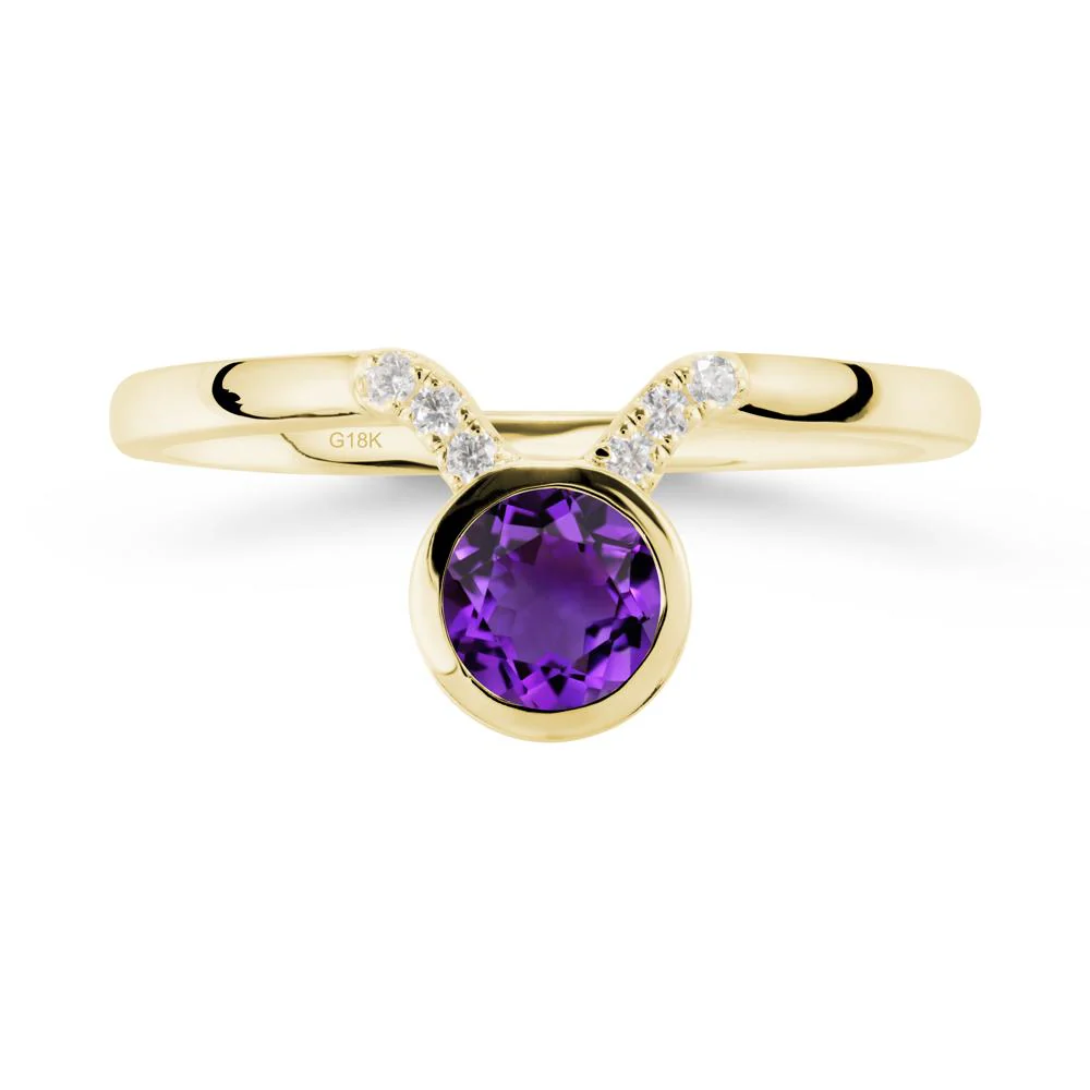 Taurus Zodiac Amethyst Ring - Image 7