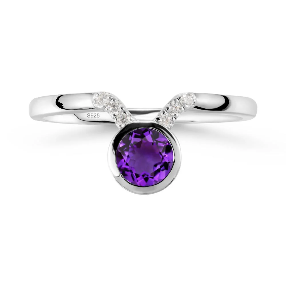 Taurus Zodiac Amethyst Ring - Image 9