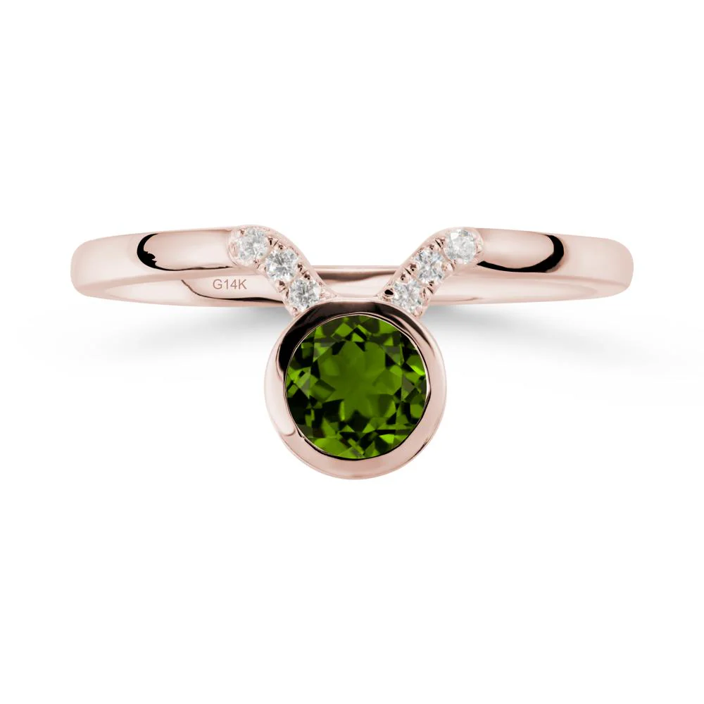 Taurus Zodiac Diopside Ring - Image 2