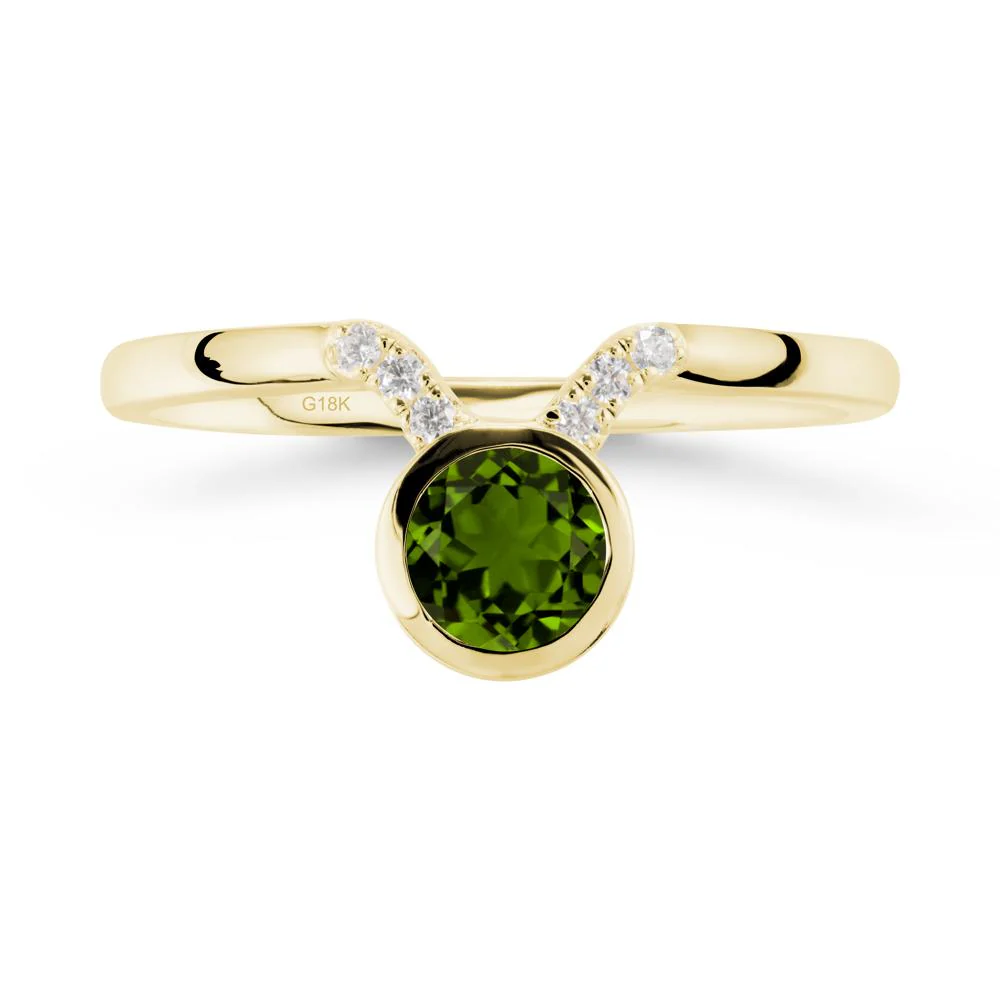 Taurus Zodiac Diopside Ring - Image 6
