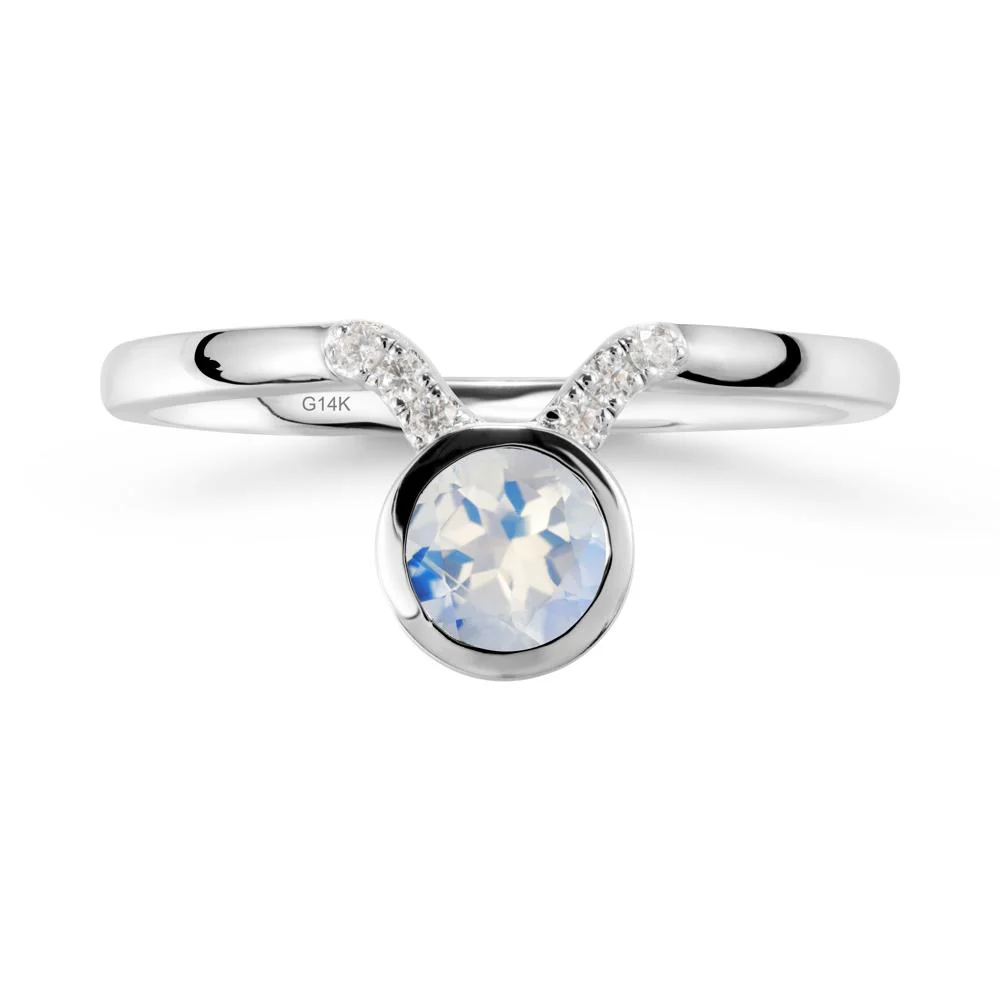 Taurus Zodiac Moonstone Ring