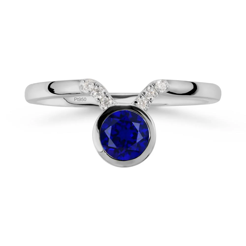 Taurus Zodiac Sapphire Ring - Image 8