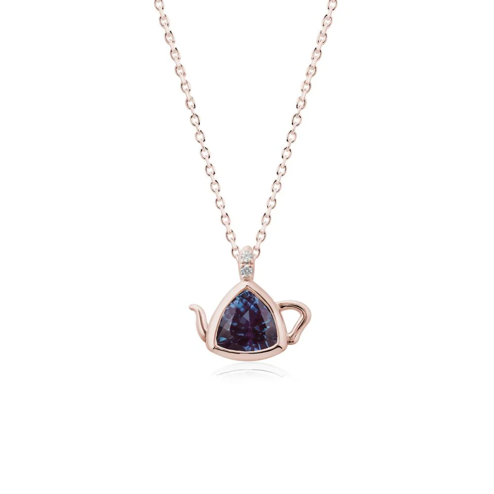 Teapot Inspired Alexandrite Necklace - Image 2