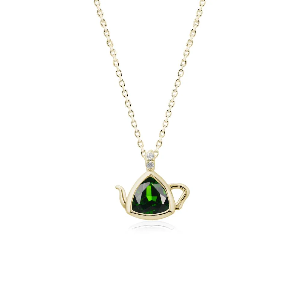 Teapot Inspired Diopside Necklace - Image 3