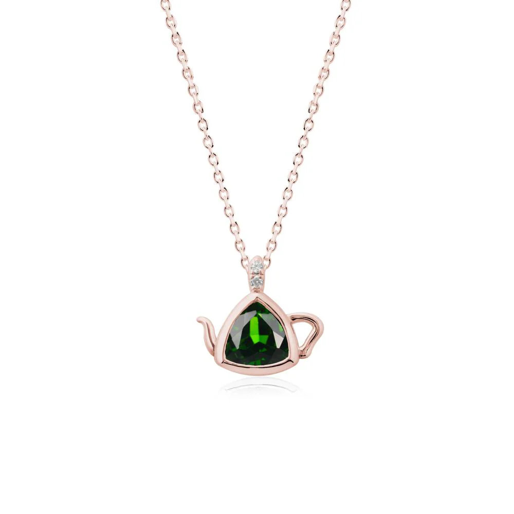 Teapot Inspired Diopside Necklace - Image 4