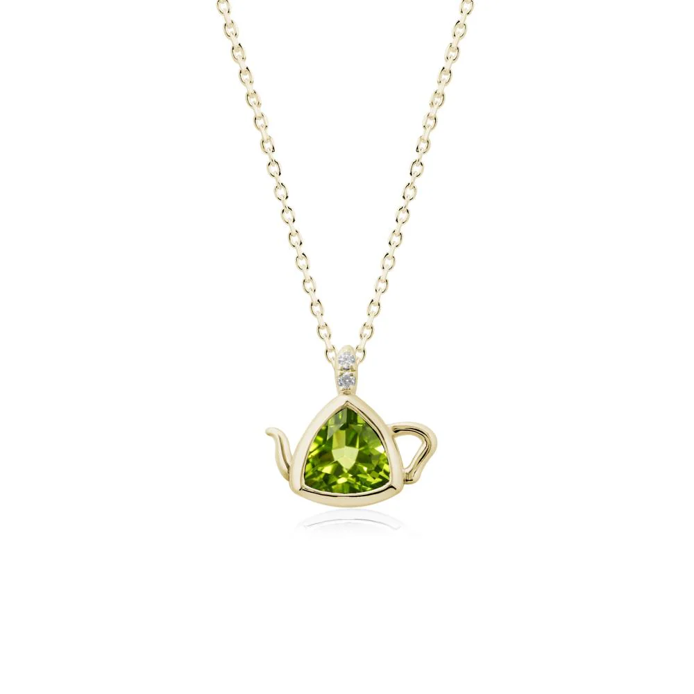 Teapot Inspired Peridot Necklace - Image 3