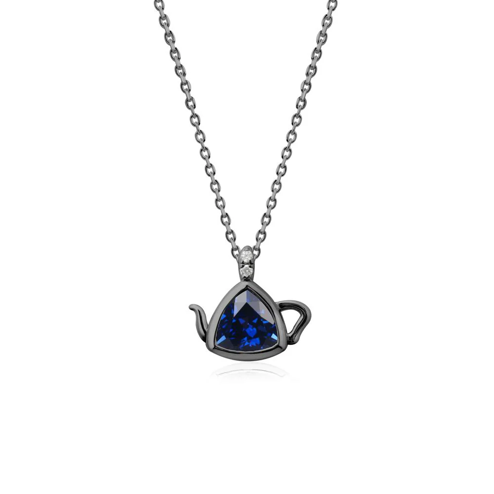 Teapot Inspired Sapphire Necklace - Image 7