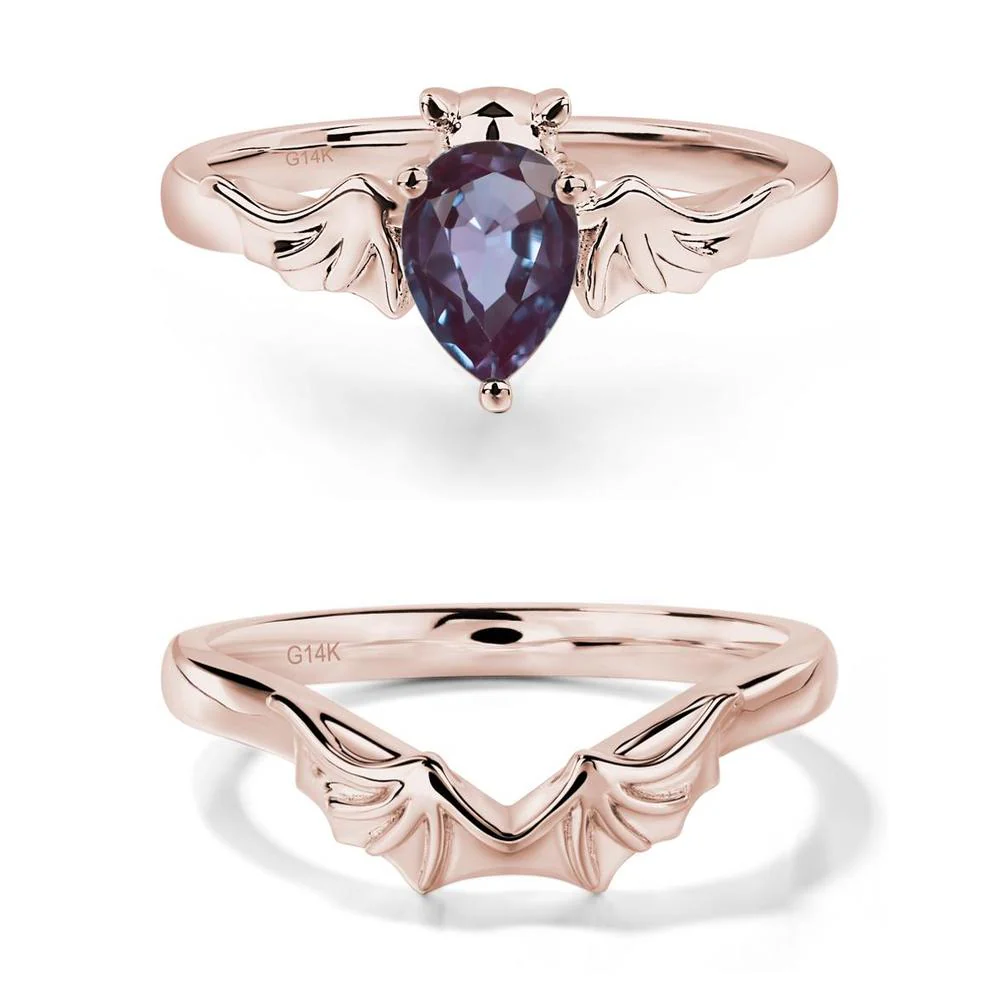Alexandrite Bat Engagement Ring - Image 11