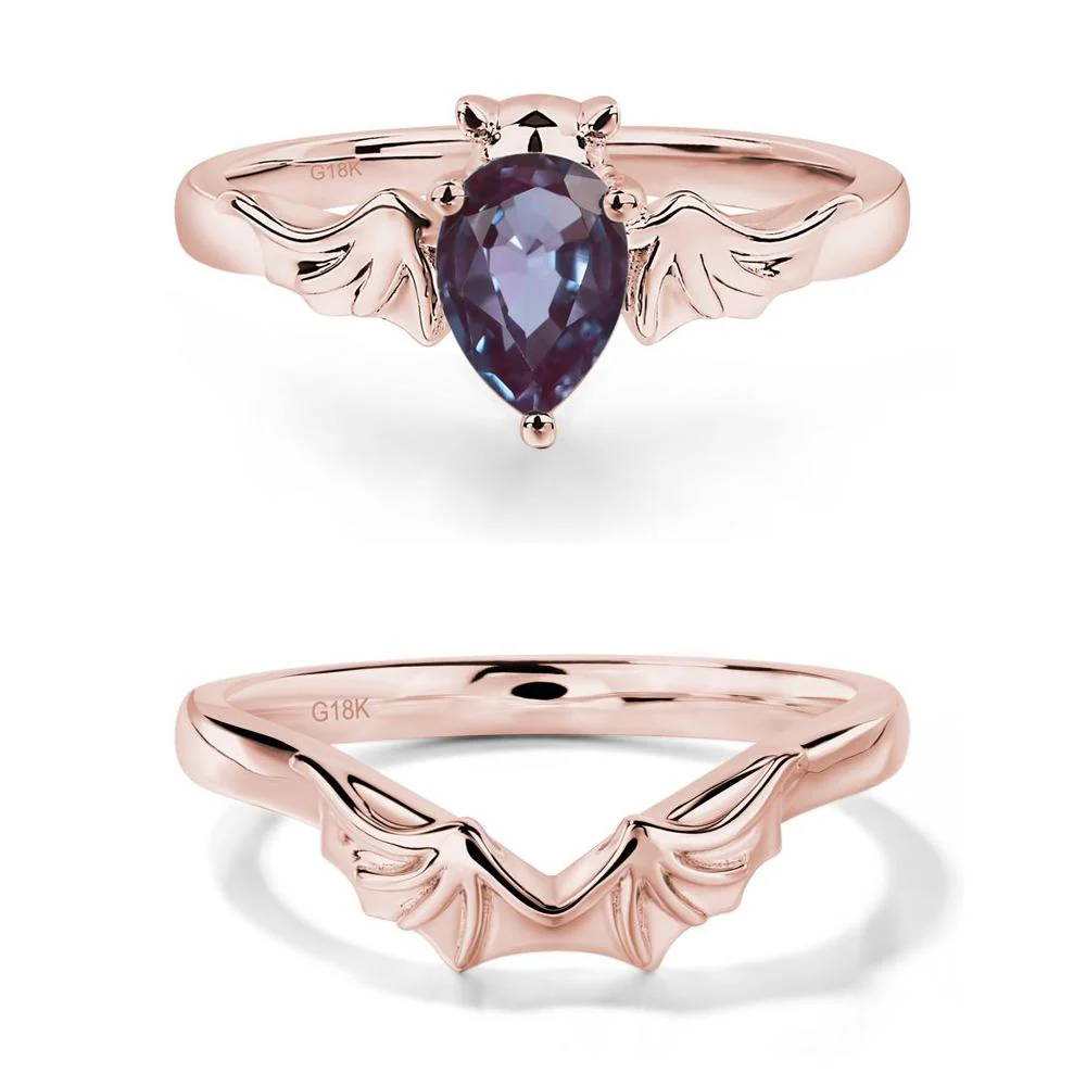 Alexandrite Bat Engagement Ring - Image 17