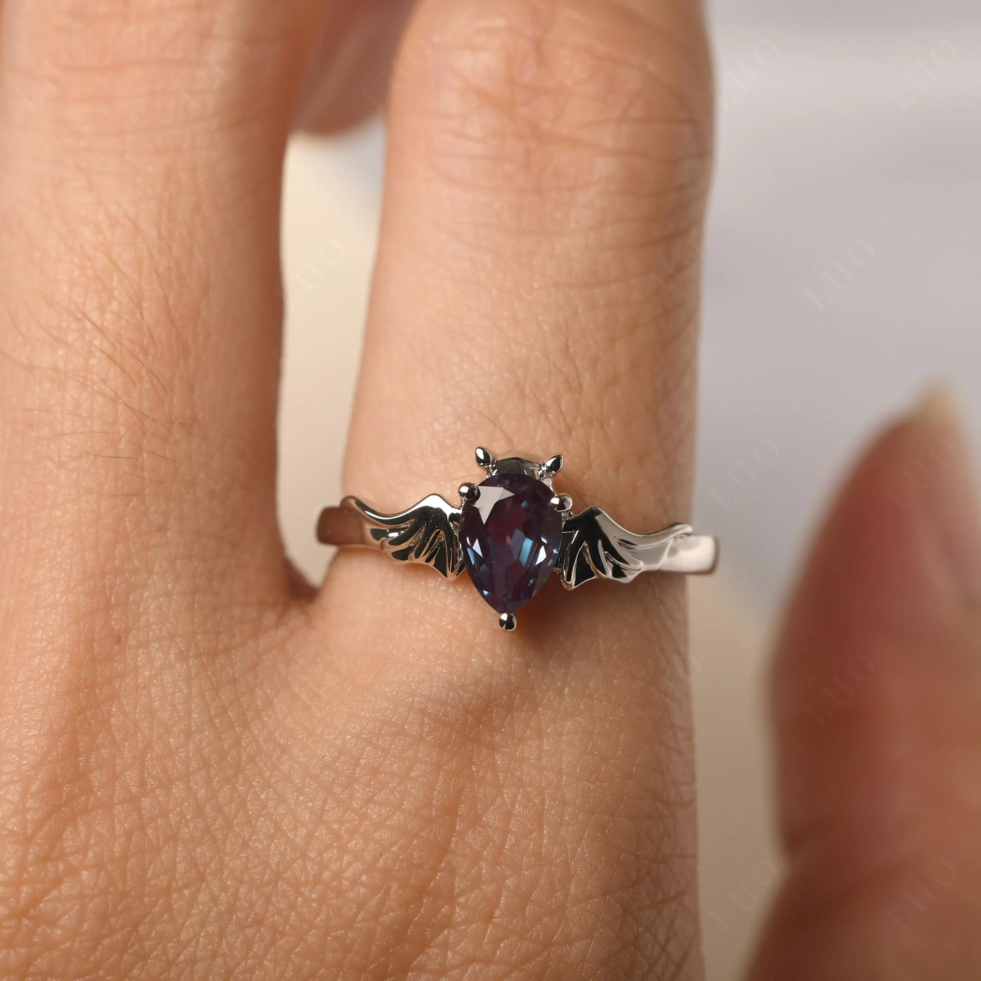 Alexandrite Bat Engagement Ring - Image 33