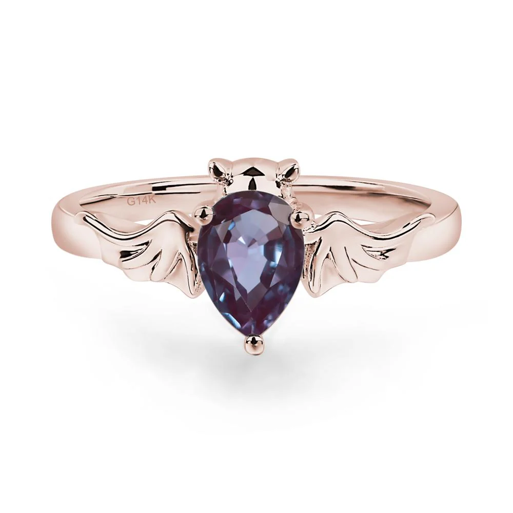 Alexandrite Bat Engagement Ring - Image 4