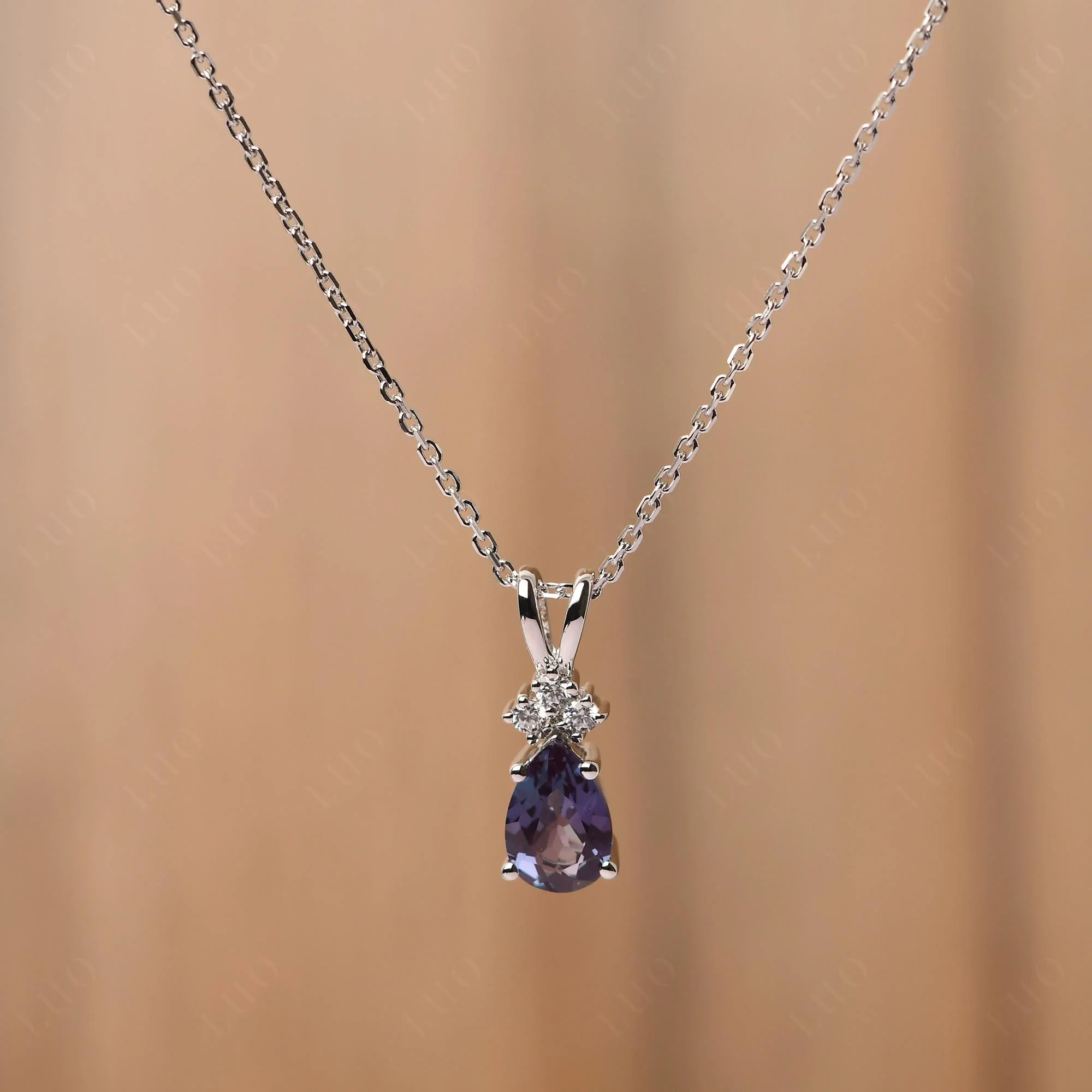 Pear Shaped Alexandrite Necklace - Image 10