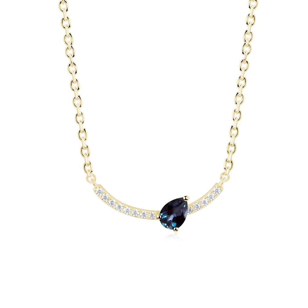 Teardrop Alexandrite Smile Necklace - Image 4