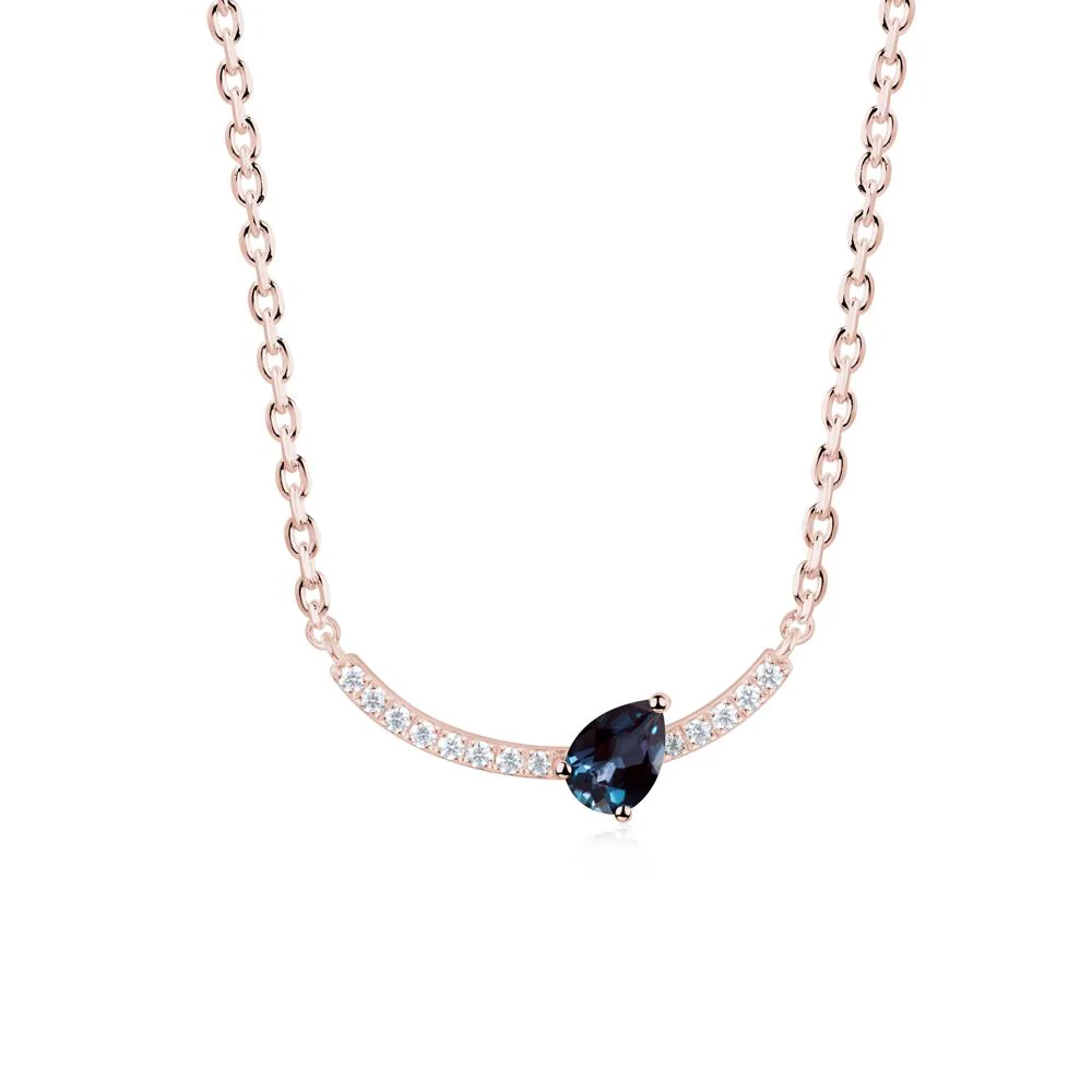 Teardrop Alexandrite Smile Necklace - Image 5