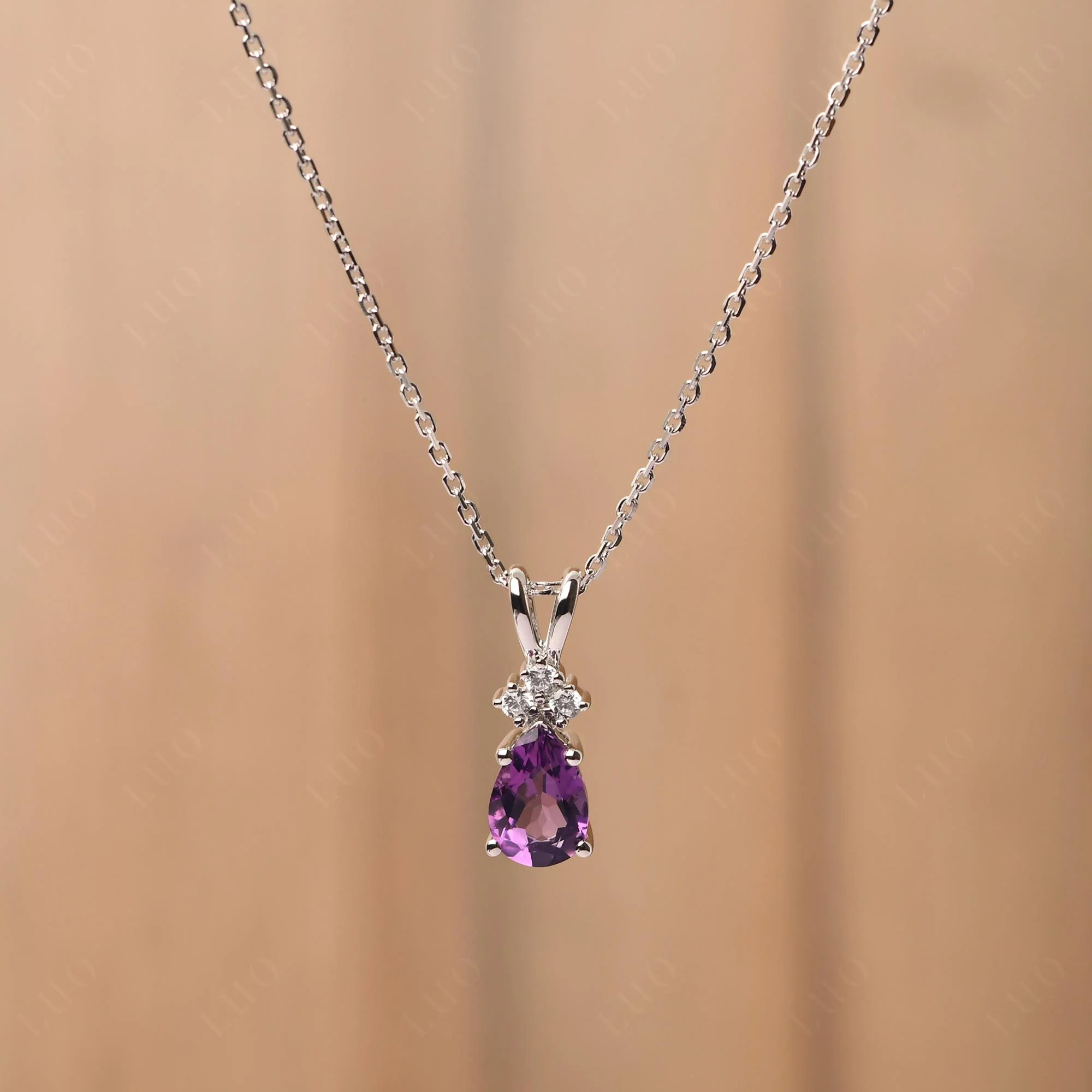 Pear Shaped Amethyst Necklace - Image 10